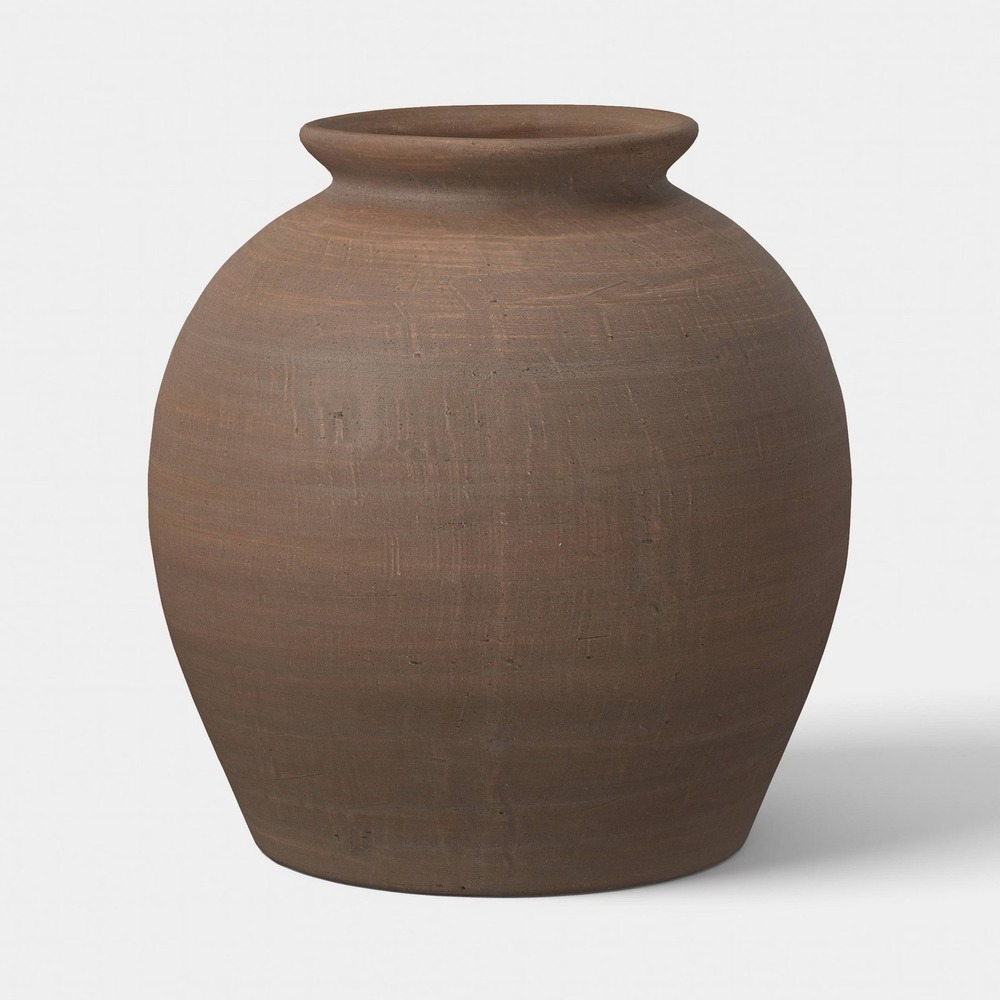 Medium Brown Rustic Ceramic Vase - Threshold, Target